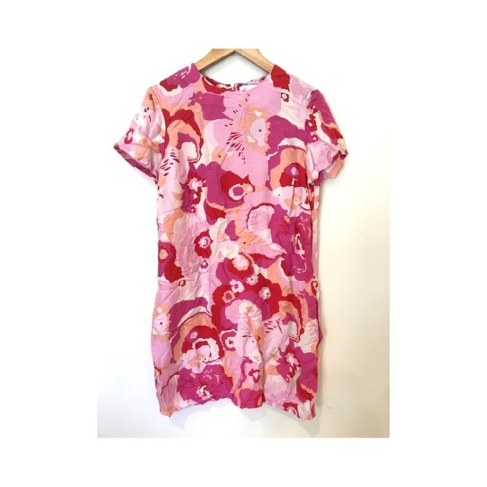 La DoubleJ floral shift mini silk